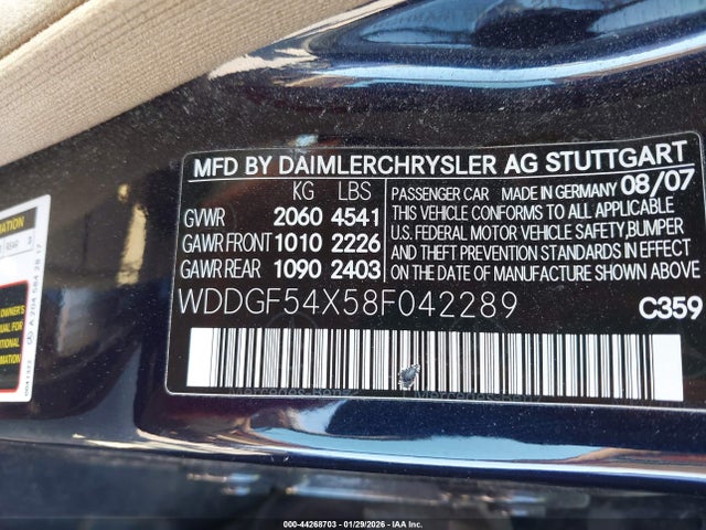Продажа на аукционе авто 2008 Mercedes-benz C 300 Luxury/sport, vin: WDDGF54X58F042289, номер лота: 44268703