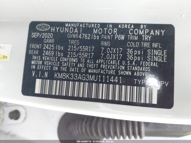 2021 HYUNDAI KONA ELECTRIC KM8K33AG3MU111441 Photo 8
