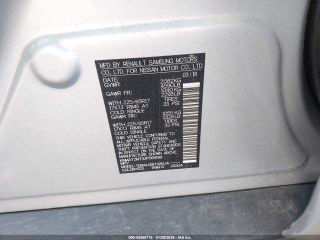 Nissan ROGUE SV 2018 KNMAT2MT3JP569199 Image 9