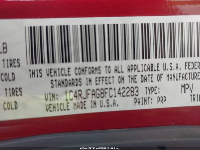 Jeep Grand Cherokee Altitude 2015 1C4RJFAG8FC142283 Image 9