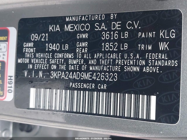 2021 KIA RIO 3KPA24AD9ME426323 Photo 8