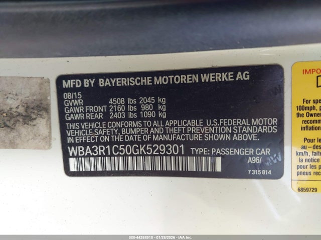 WBA3R1C50GK529301 BMW 435i