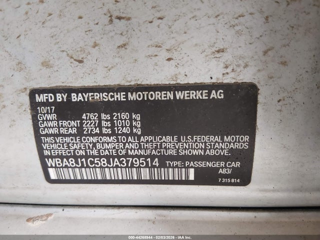 WBA8J1C58JA379514 BMW 328d Xdrive