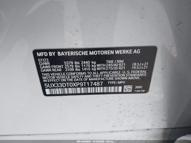 2023 BMW X4 5UX33DT0XP9T17487 Photo 8