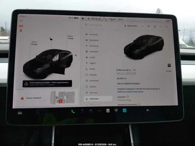 5YJYGDEF9LF053563 Tesla Model Y Long Range Dual Motor All-wheel Drive/performance Dual Motor All-wheel Drive