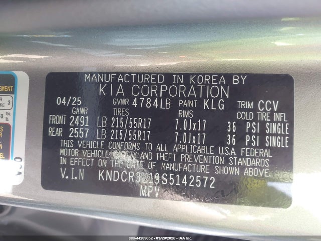 KNDCR3L19S5142572 KIA Niro Ev Wind