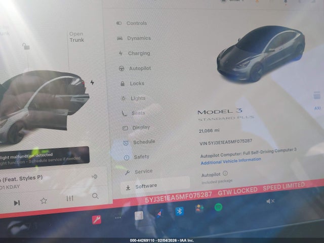 2021 TESLA MODEL 3 5YJ3E1EA5MF075287 Photo 6