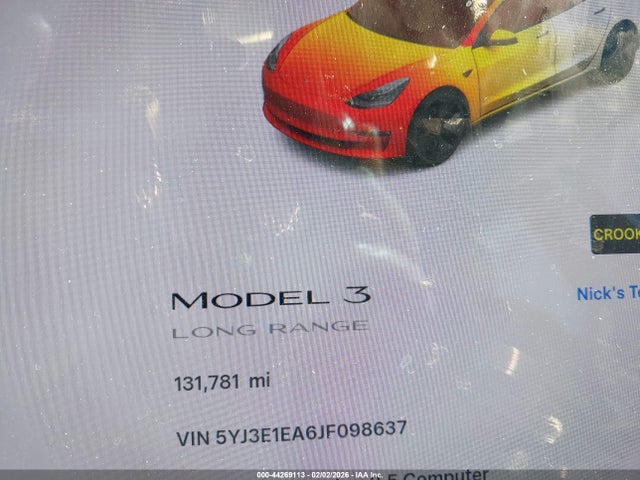 Aukcja sprzedaży 2018 Tesla Model 3 Long Range/mid Range, vin: 5YJ3E1EA6JF098637, numer aukcji: 44269113