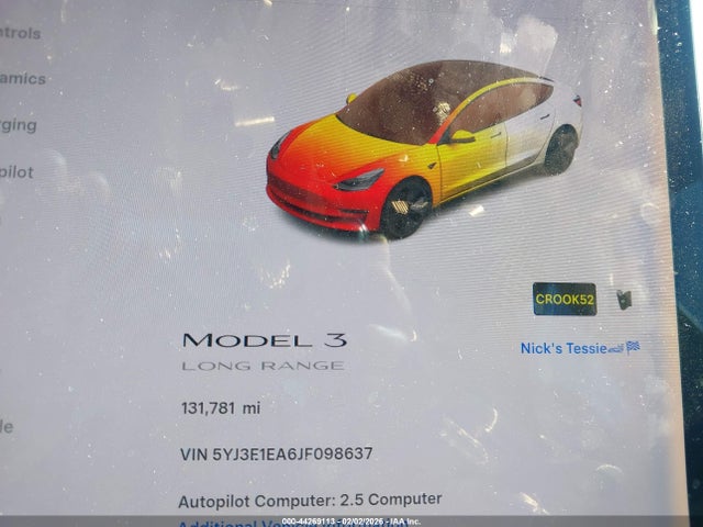Aukcja sprzedaży 2018 Tesla Model 3 Long Range/mid Range, vin: 5YJ3E1EA6JF098637, numer aukcji: 44269113