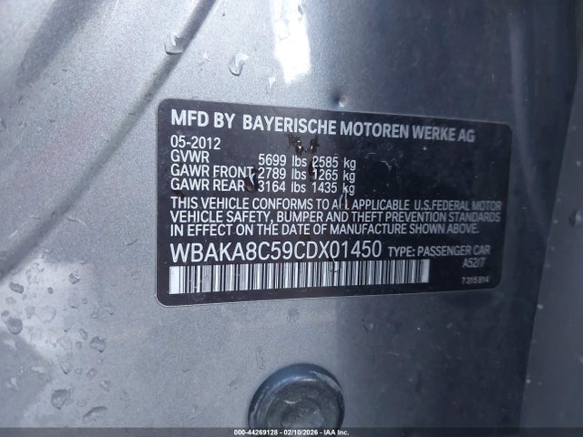 Продажа на аукционе авто 2012 Bmw 750i, vin: WBAKA8C59CDX01450, номер лота: 44269128