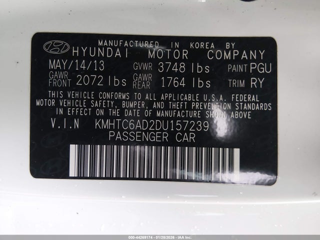 2013 HYUNDAI VELOSTER KMHTC6AD2DU157239 Photo 8
