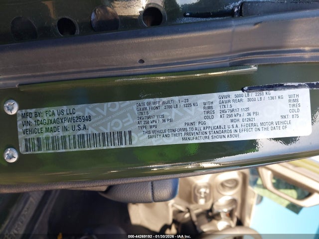 1C4GJXAGXPW625948 Jeep Wrangler Sport S