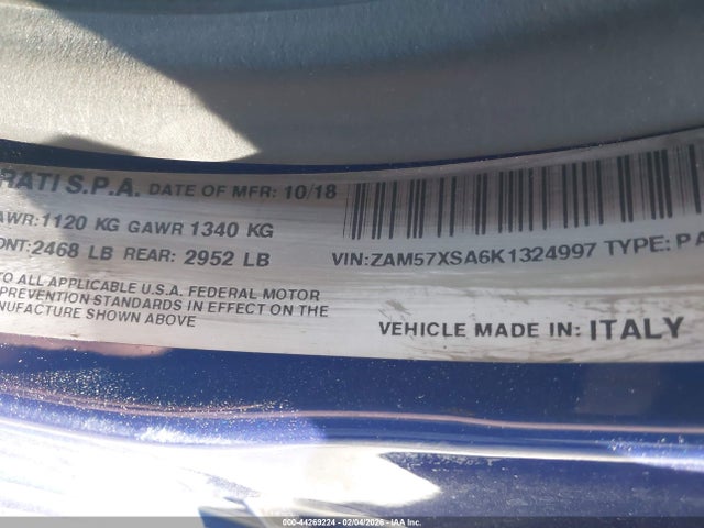 ZAM57XSA6K1324997 Maserati Ghibli