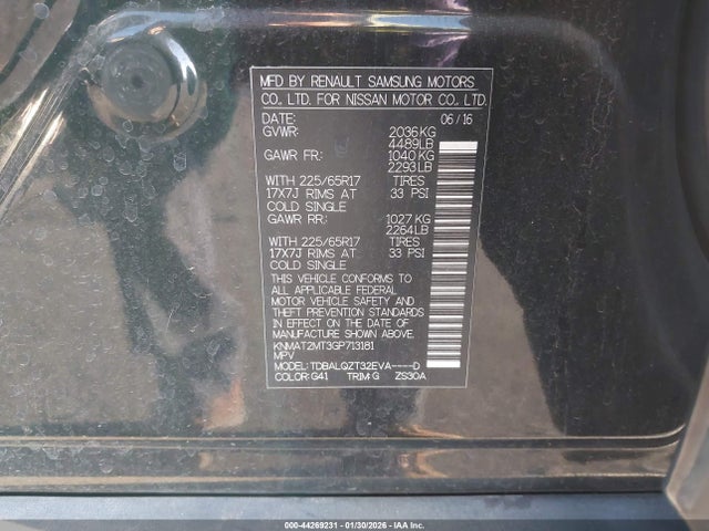 2016 NISSAN ROGUE KNMAT2MT3GP713181 Photo 8