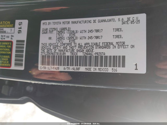 Toyota Tacoma Sr 2025 3TYLD5KN6ST018109 Image 9