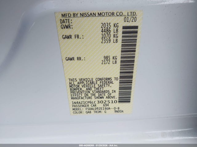 2020 NISSAN LEAF 1N4AZ1CP6LC302510 Photo 8
