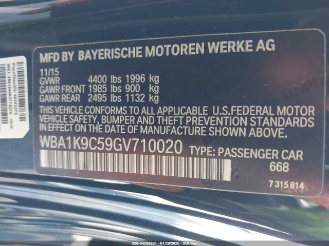 WBA1K9C59GV710020 BMW 228I
