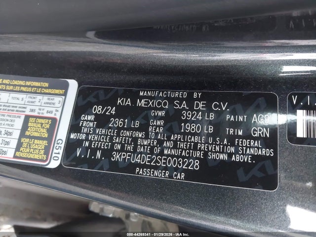 KIA K4 Ex 2025 3KPFU4DE2SE003228 Image 9