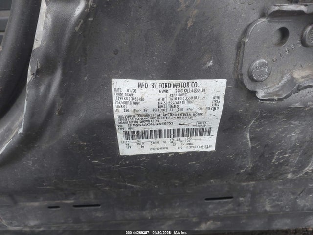 1FM5K8AC4LGA55503 Ford Police Interceptor Utility