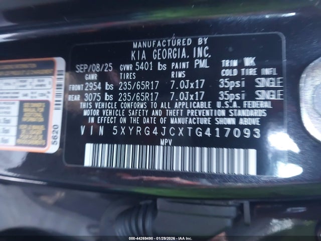 KIA SORENTO LX 2026 5XYRG4JCXTG417093 Image 9