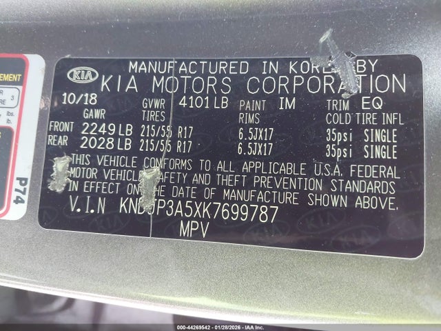 KNDJP3A5XK7699787 KIA SOUL +