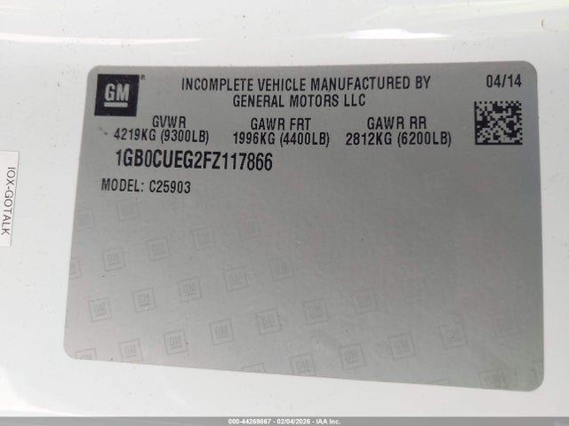 1GB0CUEG2FZ117866 Chevrolet Silverado 2500hd Wt