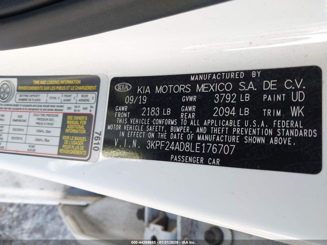 2020 KIA FORTE 3KPF24AD8LE176707 Photo 8