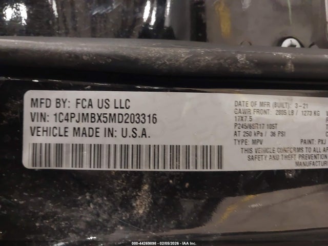 2021 JEEP CHEROKEE 1C4PJMBX5MD203316 Photo 8