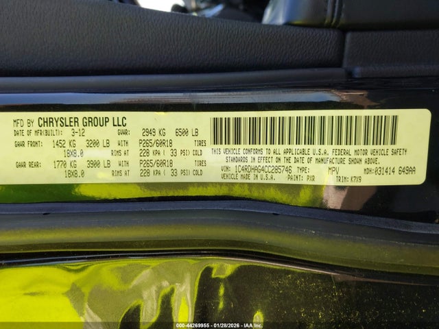 2012 DODGE DURANGO 1C4RDHAG4CC285746 Photo 8