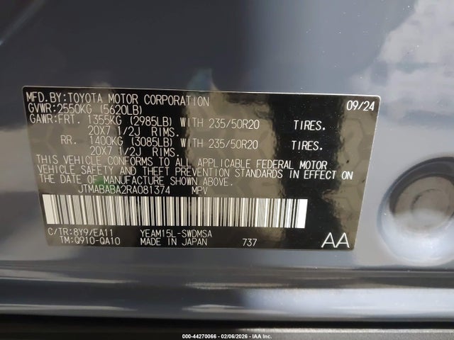 Subaru Solterra Limited 2024 JTMABABA2RA081374 Image 9