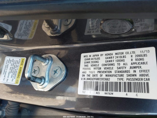 Продаж на аукціоні авто 2014 Acura Tsx 2.4, vin: JH4CU2F68EC003662, номер лоту: 44270089