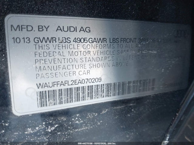 WAUFFAFL2EA070209 Audi A4 2.0t Premium