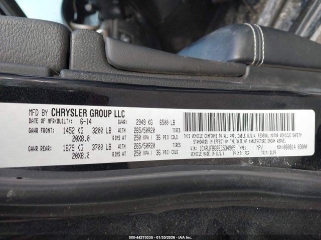 1C4RJFBG8EC534905 Jeep Grand Cherokee Limited