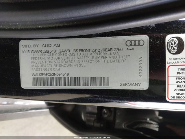 2016 AUDI A6 WAUGFAFC5GN094519 Photo 8