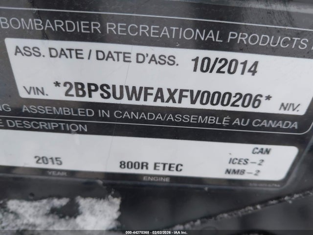 Ski-Doo Renegade X E-tec 800r 2015 2BPSUWFAXFV000206 Image 9