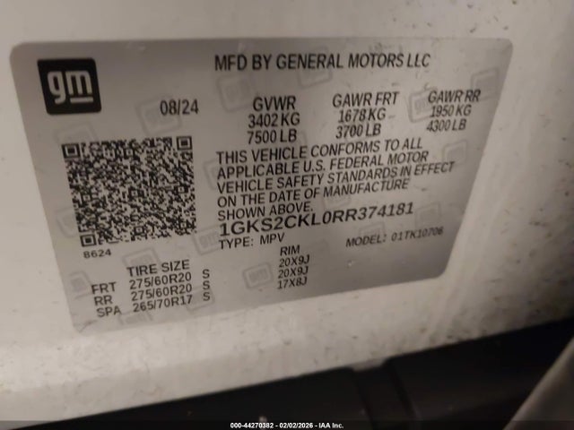 2024 GMC YUKON 1GKS2CKL0RR374181 Photo 8