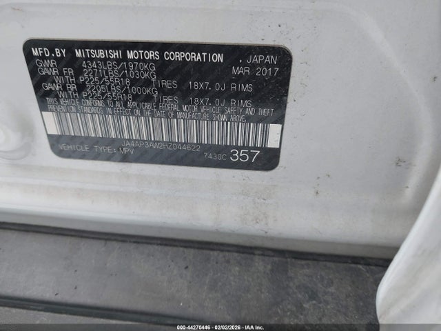 2017 MITSUBISHI OUTLANDER SPORT JA4AP3AW2HZ044622 Photo 8