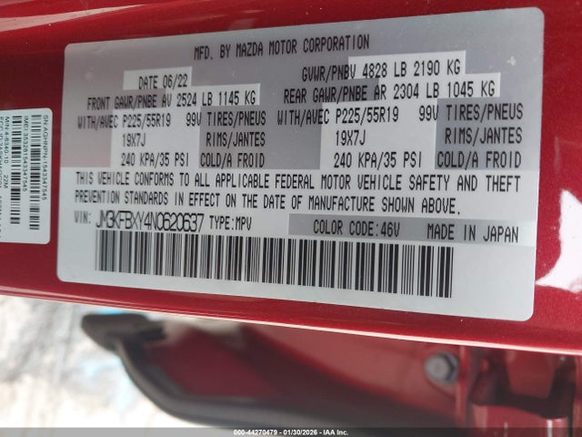 2022 MAZDA CX-5 JM3KFBXY4N0620637 Photo 8