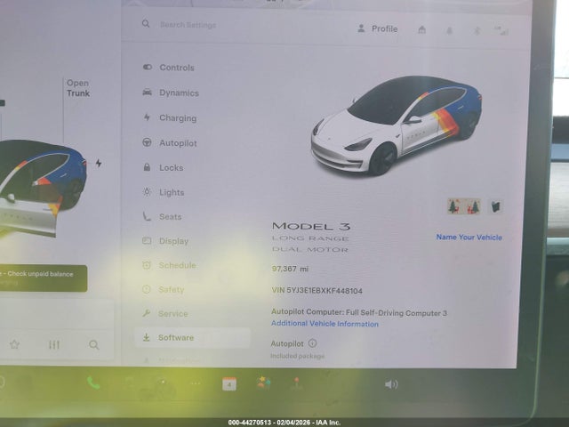 2019 TESLA MODEL 3 5YJ3E1EBXKF448104 Photo 6