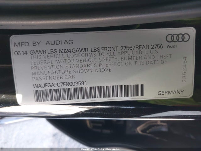 2015 AUDI A6 WAUFGAFC7FN003581 Photo 8