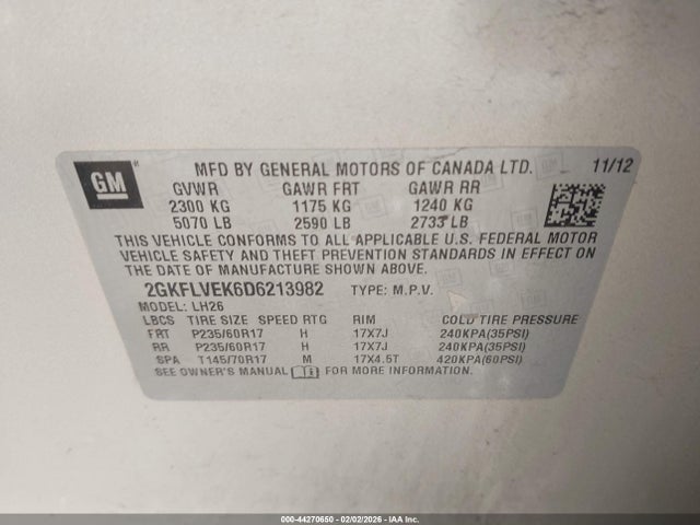 2013 GMC TERRAIN 2GKFLVEK6D6213982 Photo 8