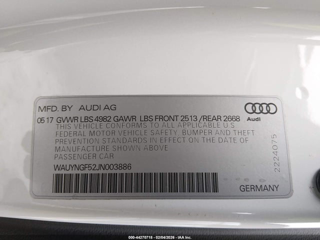 2018 AUDI A5 WAUYNGF52JN003886 Photo 8