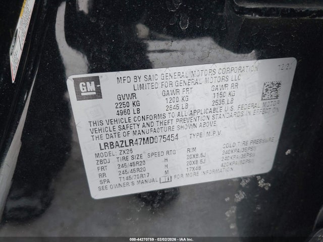 Продаж на аукціоні авто 2021 Buick Envision Fwd Preferred, vin: LRBAZLR47MD075454, номер лоту: 44270759