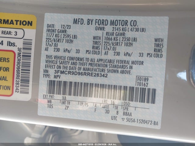 3FMCR9D96RRE28342 Ford Bronco Sport Badlands