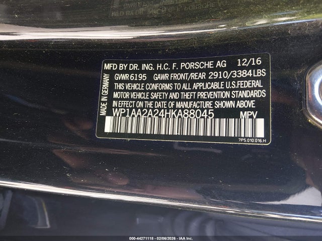 2017 PORSCHE CAYENNE WP1AA2A24HKA88045 Photo 8