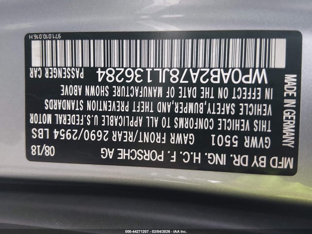 2018 PORSCHE PANAMERA WP0AB2A78JL136284 Photo 8