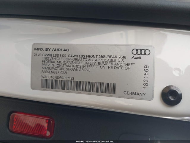 Aukcja sprzedaży 2023 Audi S5 Sportback Premium Plus Tfsi Quattro Tiptronic, vin: WAUC4CF50PA057483, numer aukcji: 44271235
