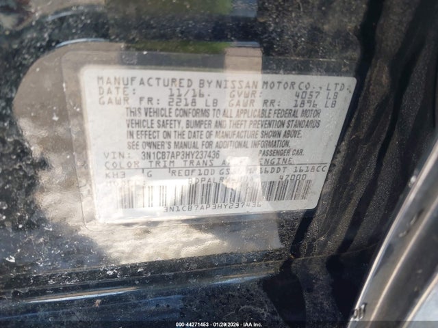 2017 NISSAN SENTRA 3N1CB7AP3HY237436 Photo 8