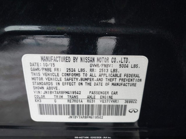 2015 INFINITI Q50 JN1BV7AR8FM419542 Photo 8