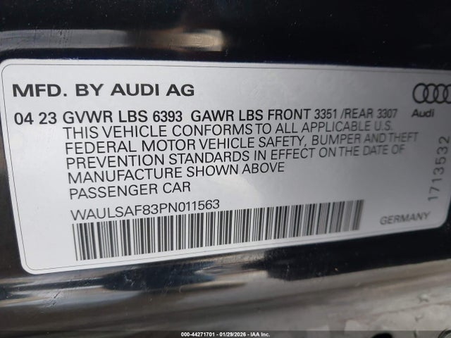 2023 AUDI S8 WAULSAF83PN011563 Photo 8